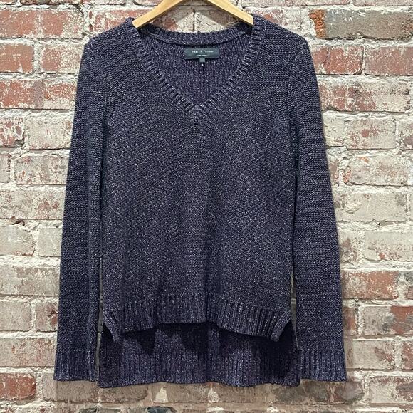 RAG & BONE Jackie Pullover Marled Purple Sweater Size XS - Picture 1 of 5